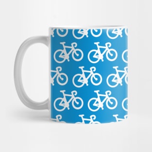 Blue Bikes Pattern Mug